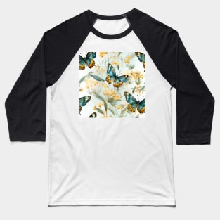 Butterflies Watercolor 17 - Silver Spotted Skipper Baseball T-Shirt